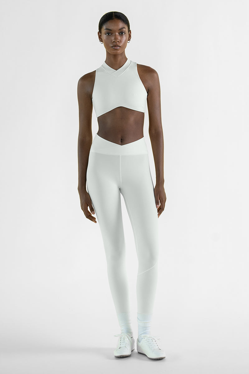Crossed V Leggings in Vainilla Ice