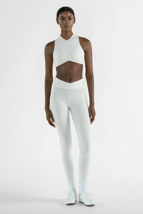 Crossed V Leggings in Vainilla Ice