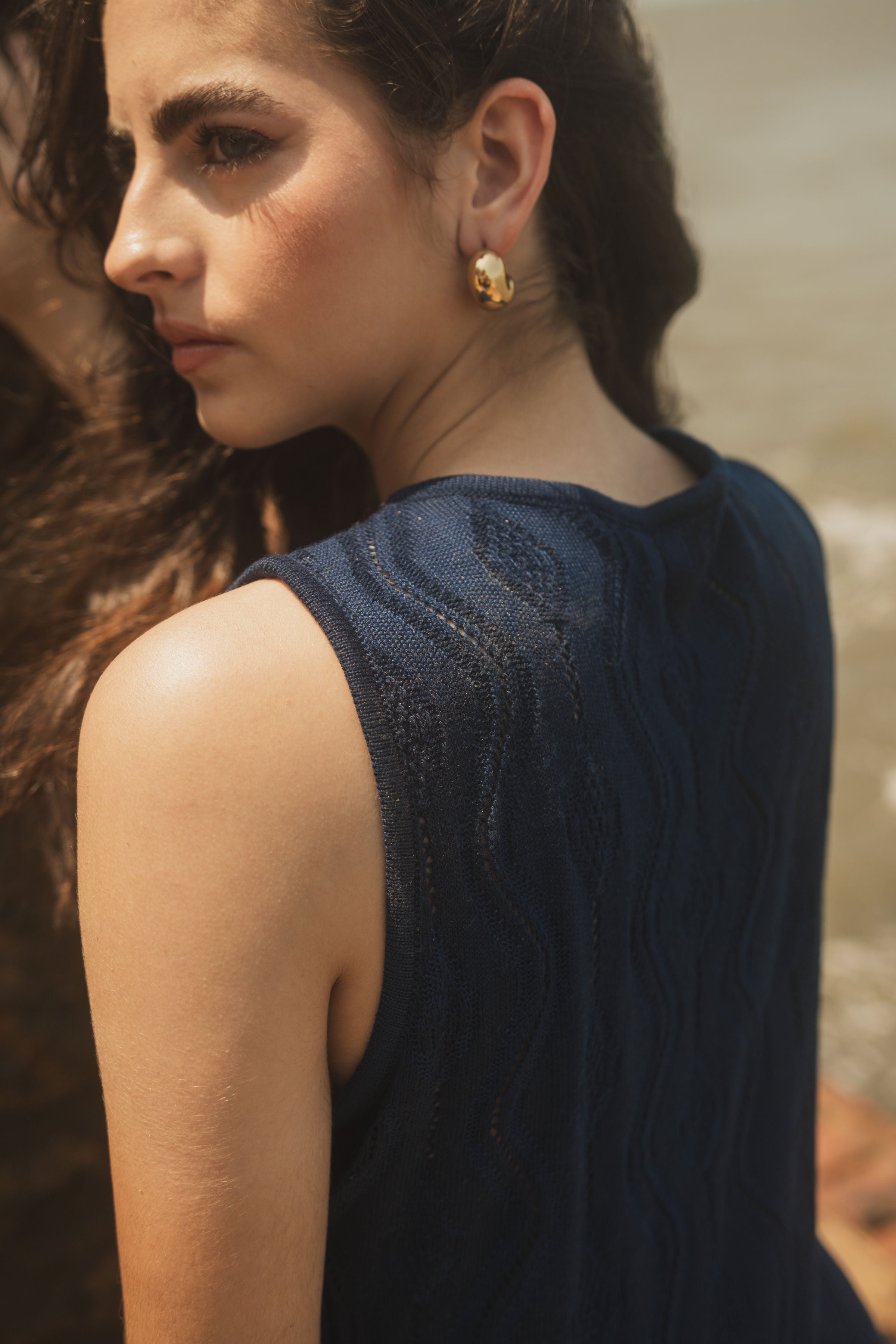 Vestido Lyra Azul marino — SERRA