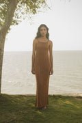 Vestido Lumina Ocre — SERRA