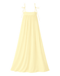 Vestido Folded Air Long Butter Yellow — SERRA