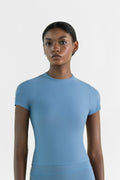 Short Sleeve Tee in Blue Frost