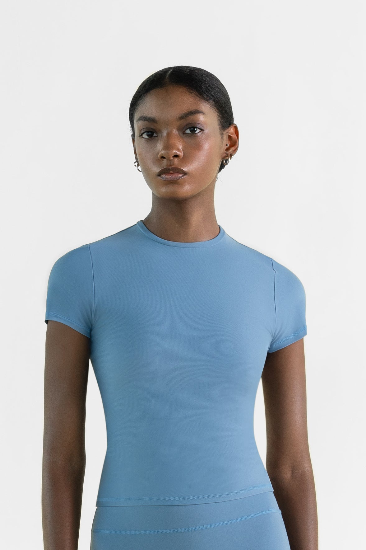 Short Sleeve Tee in Blue Frost
