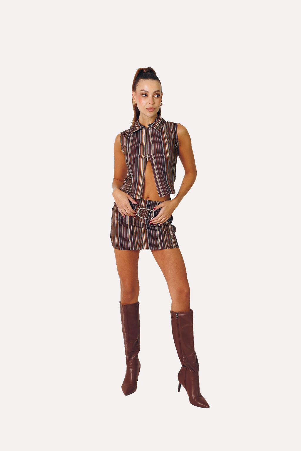 Zip Top in Crimson Rush