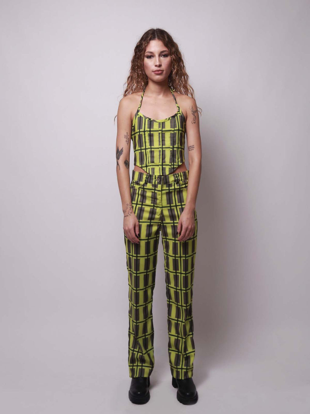 Pantalón in Plaid